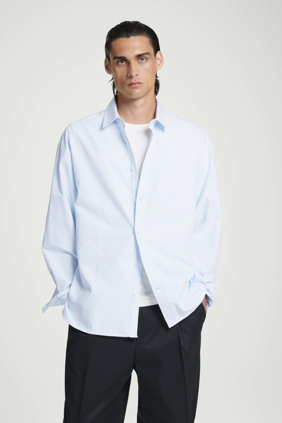 WIDE OVERSIZED COTTON OXFORD SHIRT