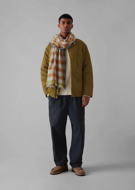 Check Boiled Wool Scarf